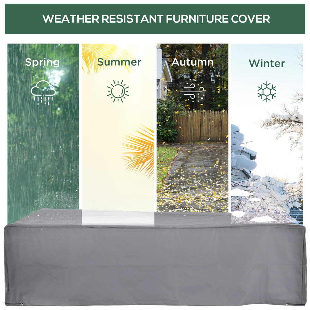 Patio Furniture Covers, Waterproof, Windproof and Anti-UV 300D Oxford Fabric Large Outdoor Furniture Cover for Outdoor Sectional Sofa Set, 97" x 65" x 26", Grey
