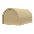 10' x 16' Heavy Duty Portable Carport Tent with Zippered Door, PE Cover for Car, Boat, Motorcycle, Bike, Beige