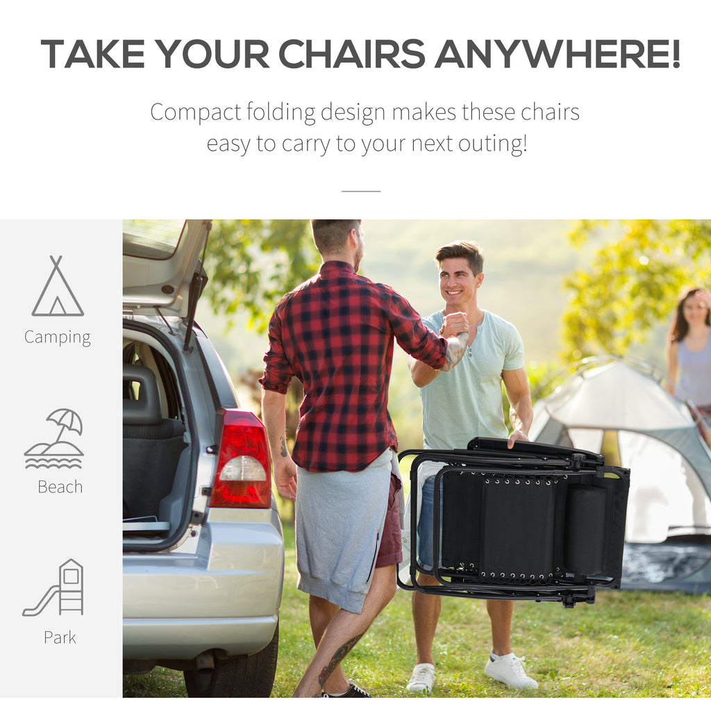 Outdoor Zero Gravity Reclining Lounger Chair with Canopy Shade, Side Tray, Cupholder, Black