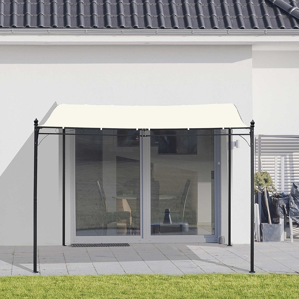 Portable Gazebo 10x10 Steel Patio Outdoor Sun Shelter for Porch, Patio & Yard, Weather-resistan, Cream White