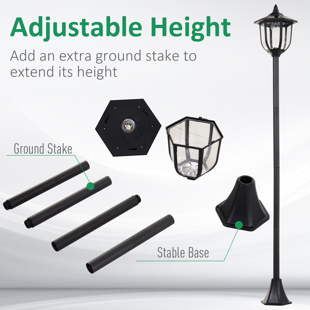 Solar Torch Lights Outdoor Garden Lighting 6 LED Water-Resist Auto On/Off 6 Hours