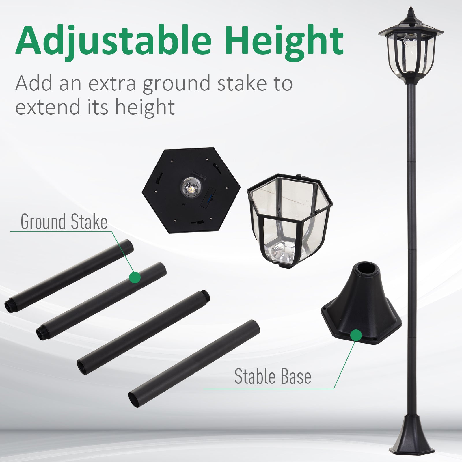 Solar Torch Lights Outdoor Garden Lighting 6 LED Water-Resist Auto On/Off 6 Hours