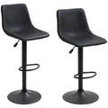 Adjustable Counter Height Bar Stools Set of 2, 360Â° Swivel Kitchen Counter Stools Dining Chairs with Backs, Vintage Leather, Retro Grey