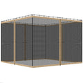 Replacement Mosquito Netting for Gazebo 12' x 12' Black Screen Walls for Canopy with Zippers, Khaki
