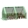 6' x 3' x 3' Portable Tunnel Greenhouse Outdoor Garden Mini with Large Zipper Doors & Water/UV PE Cover Green
