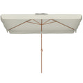 Patio Umbrella 118.1" x 78.7" Outdoor Parasol UV50+ Protection in White