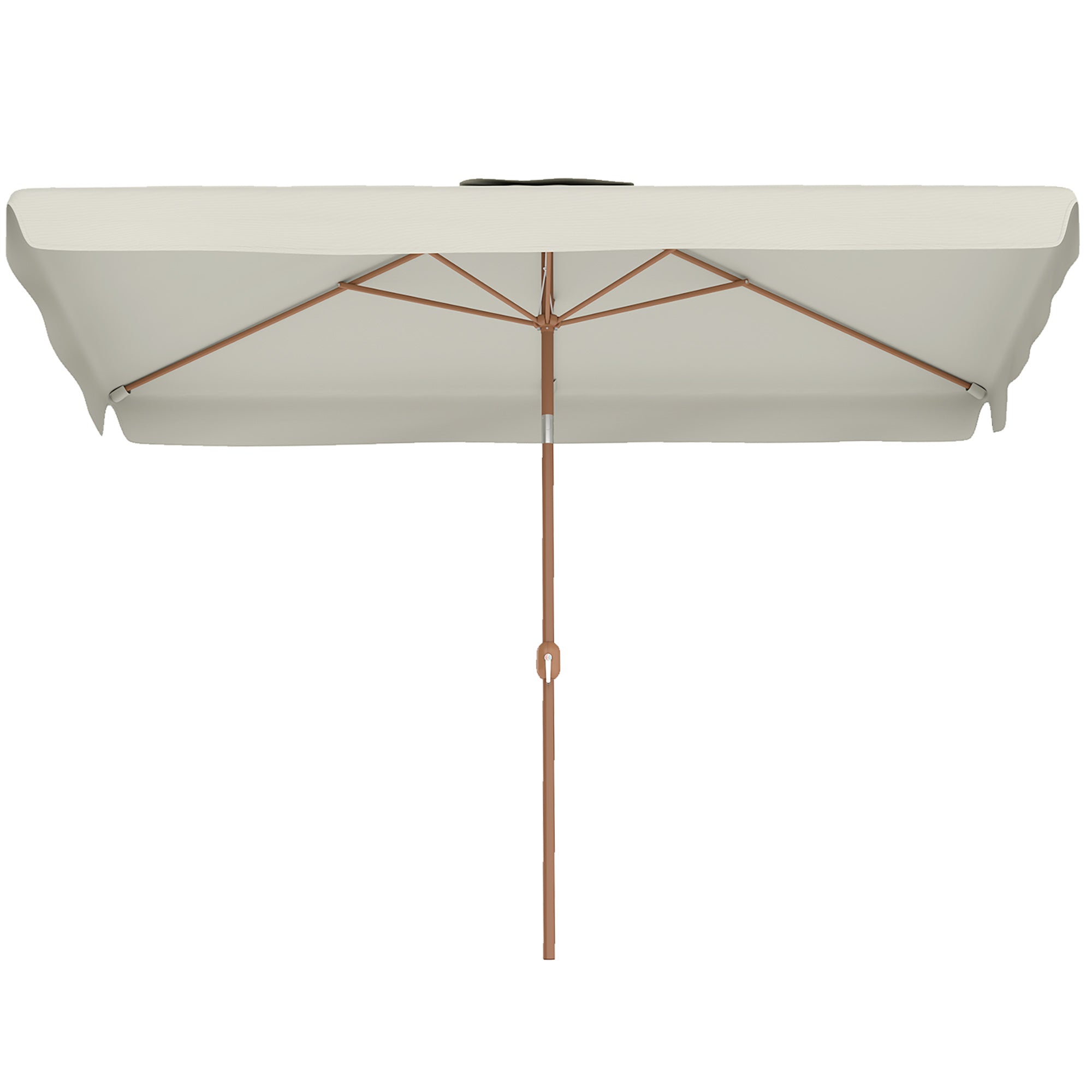 Patio Umbrella 118.1" x 78.7" Outdoor Parasol UV50+ Protection in White