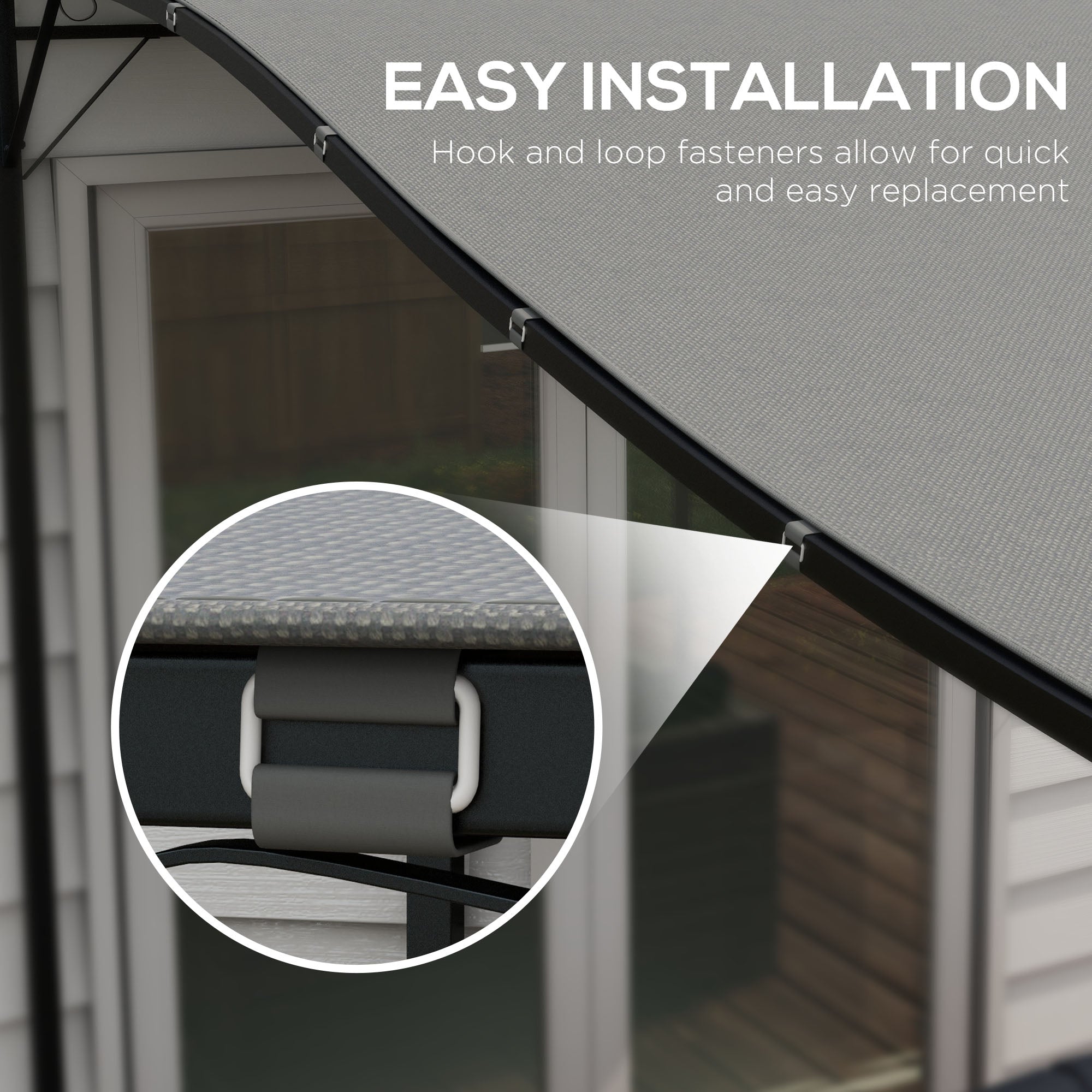 Pergola Canopy Replacement, Pergola Shade Cover for 10' x 10' Pergola ( 84C-038 Series), Dark Grey