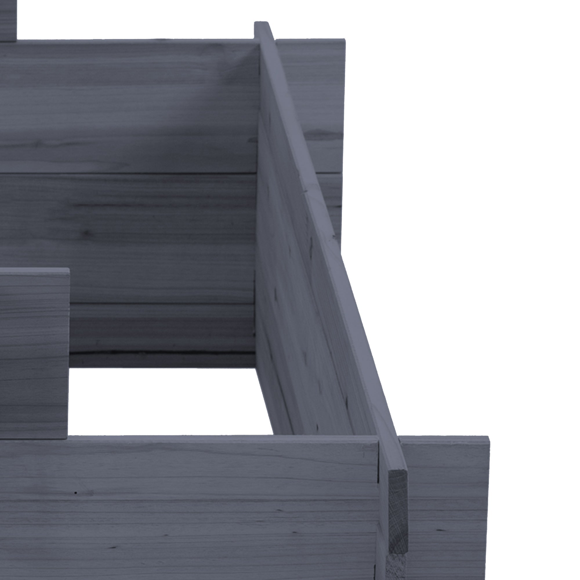 3-Tier Wood Raised Garden Bed, Elevated Planting Box, Outdoor Vegetable Flower Container, Herb Garden Indoor Kit, Gray