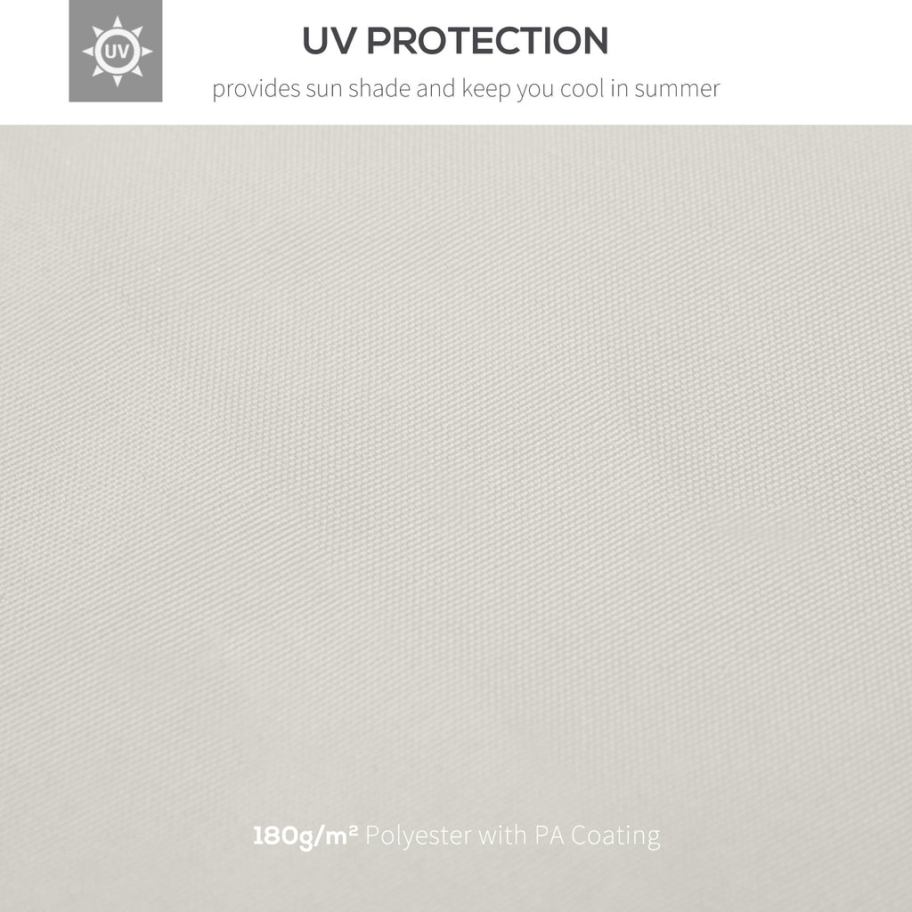 Square2-Tier Gazebo Canopy Replacement Top Cover Water-resistant UV Protected Shade Protection (Cream White)