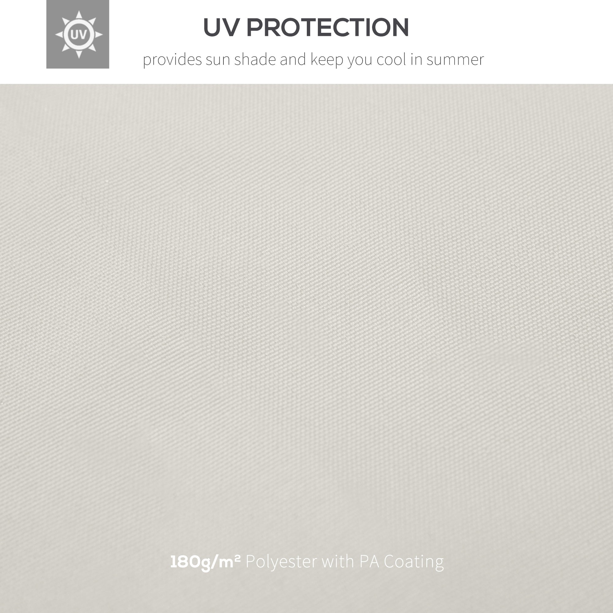 Square2-Tier Gazebo Canopy Replacement Top Cover Water-resistant UV Protected Shade Protection (Cream White)