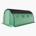 Walk-in Tunnel Greenhouse, Plant Hot House with Sunshade Net, Roll-up Mesh Sidewalls, 2 Doors, 10' x 13' x 6.5' , Green