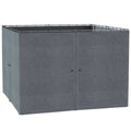 Gazebo Curtains, 10' x 10' Universal Replacement Privacy Curtain, 4-Panels Sidewall with Hooks/C-Rings, Slate Grey