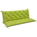 3-Seater Outdoor Bench Swing Chair Replacement Cushions for Patio Garden, Light Green