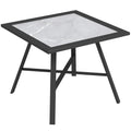 Small Outdoor Side Table, Patio Side Table with SPC Tabletop for Garden, Patio, Lawn, Grey