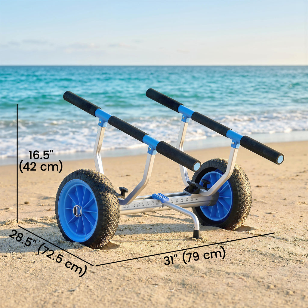 Soozier Kayak Cart Dolly Kayak Cart with Adjustable Width, Sky Blue