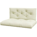 2 Seater 5" Thick Outdoor Seat Cushions with Back Cushion for Pallet, Loveseat Outdoor Furniture Cushions, Cream White