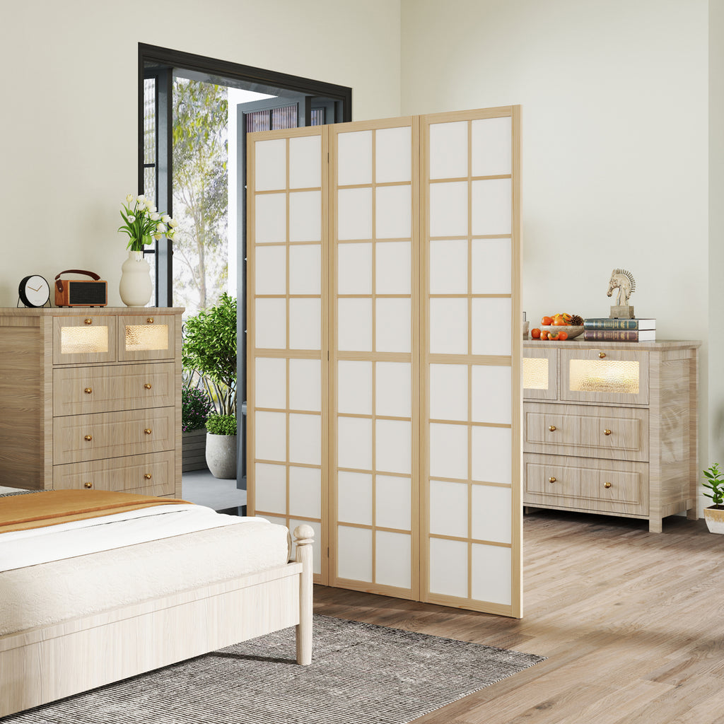 3 Panel Room Divider, 5.6 ft Folding Wall Divider Room Partition for Home Office, Bedroom