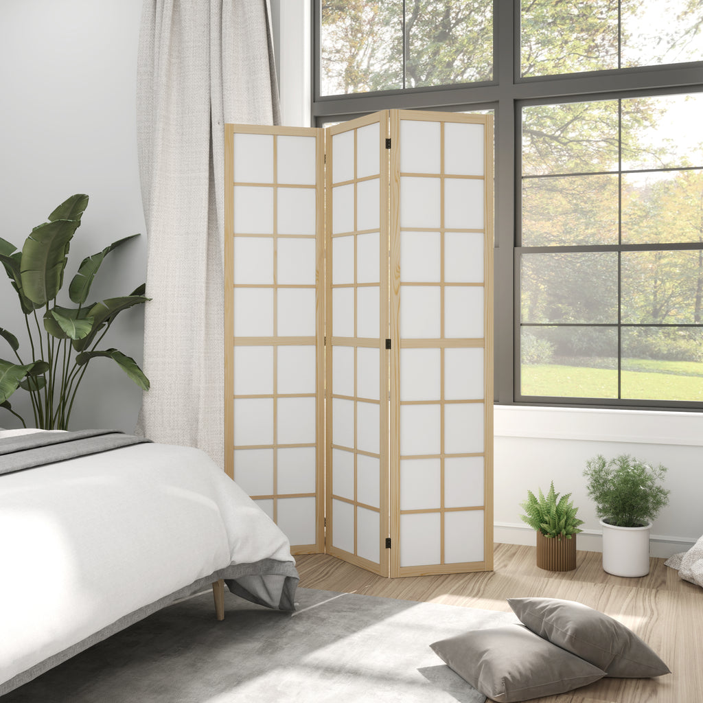 3 Panel Room Divider, 5.6 ft Folding Wall Divider Room Partition for Home Office, Bedroom