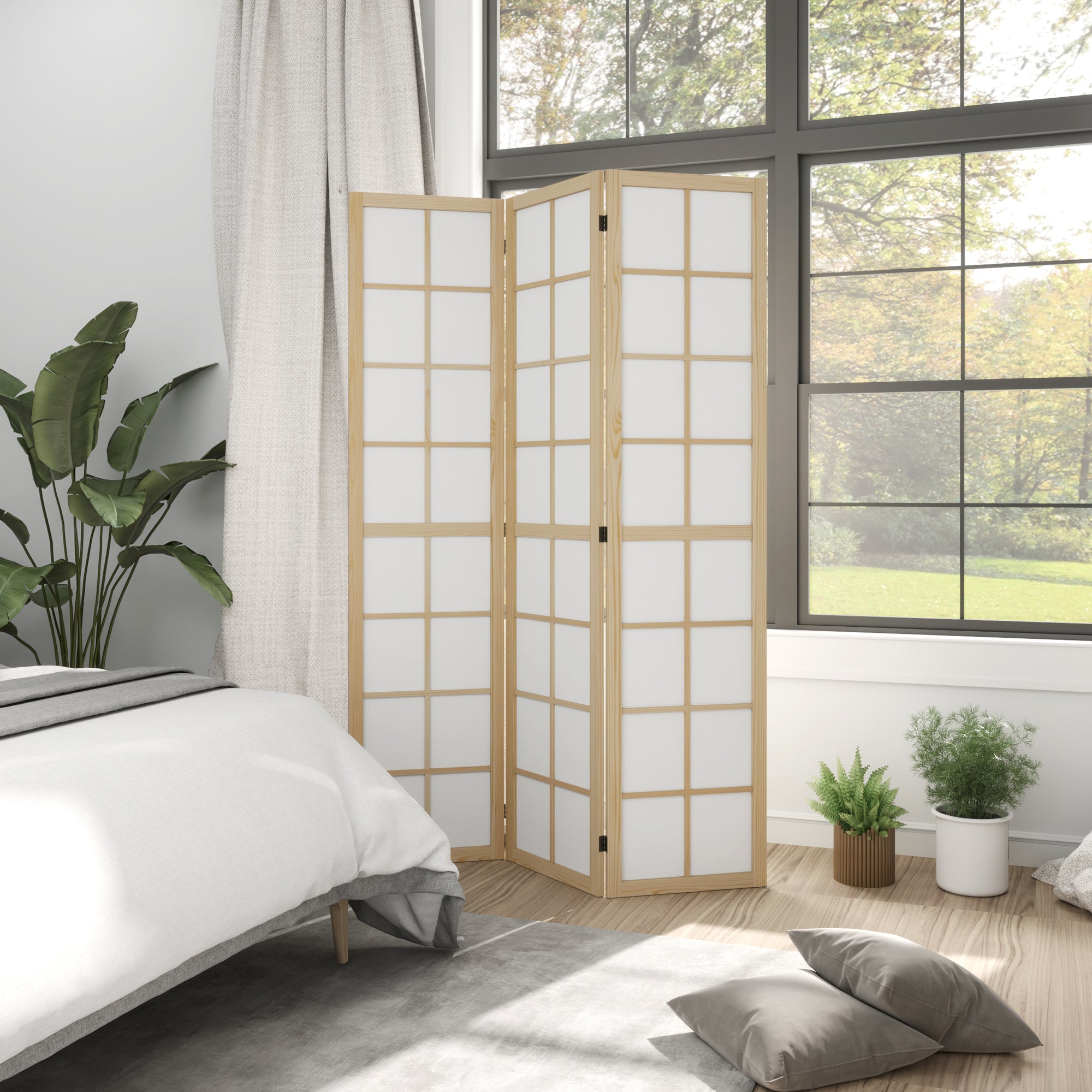 3 Panel Room Divider, 5.6 ft Folding Wall Divider Room Partition for Home Office, Bedroom