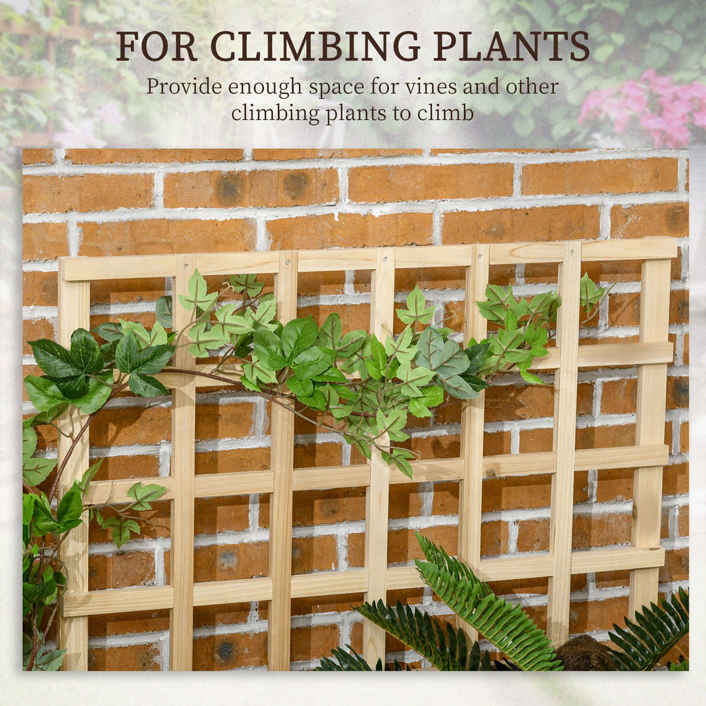 Wooden Elevated Planter Box with Trellis for Climbing Plants, 3 Tier Raised Garden Bed for Garden, Outdoor, Natural
