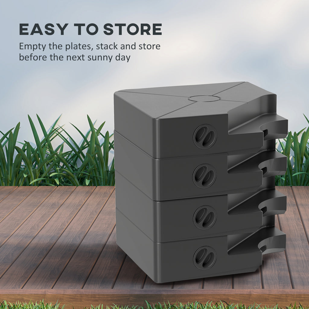 Umbrella Weights for Cantilever Parasols, Set of 4 Heavy Duty Parasol Base Weights, Black