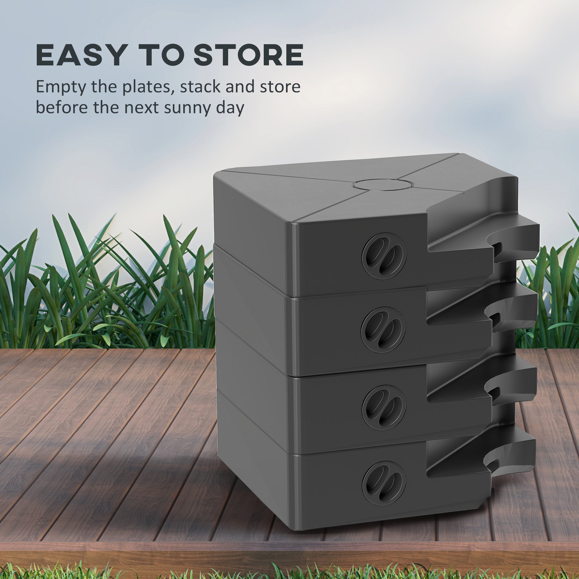 Umbrella Weights for Cantilever Parasols, Set of 4 Heavy Duty Parasol Base Weights, Black