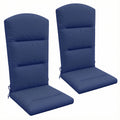 Patio Chair Cushions for Adirondack Chair Replacement Cushions with Back and Ties, Set of 2, Navy Blue
