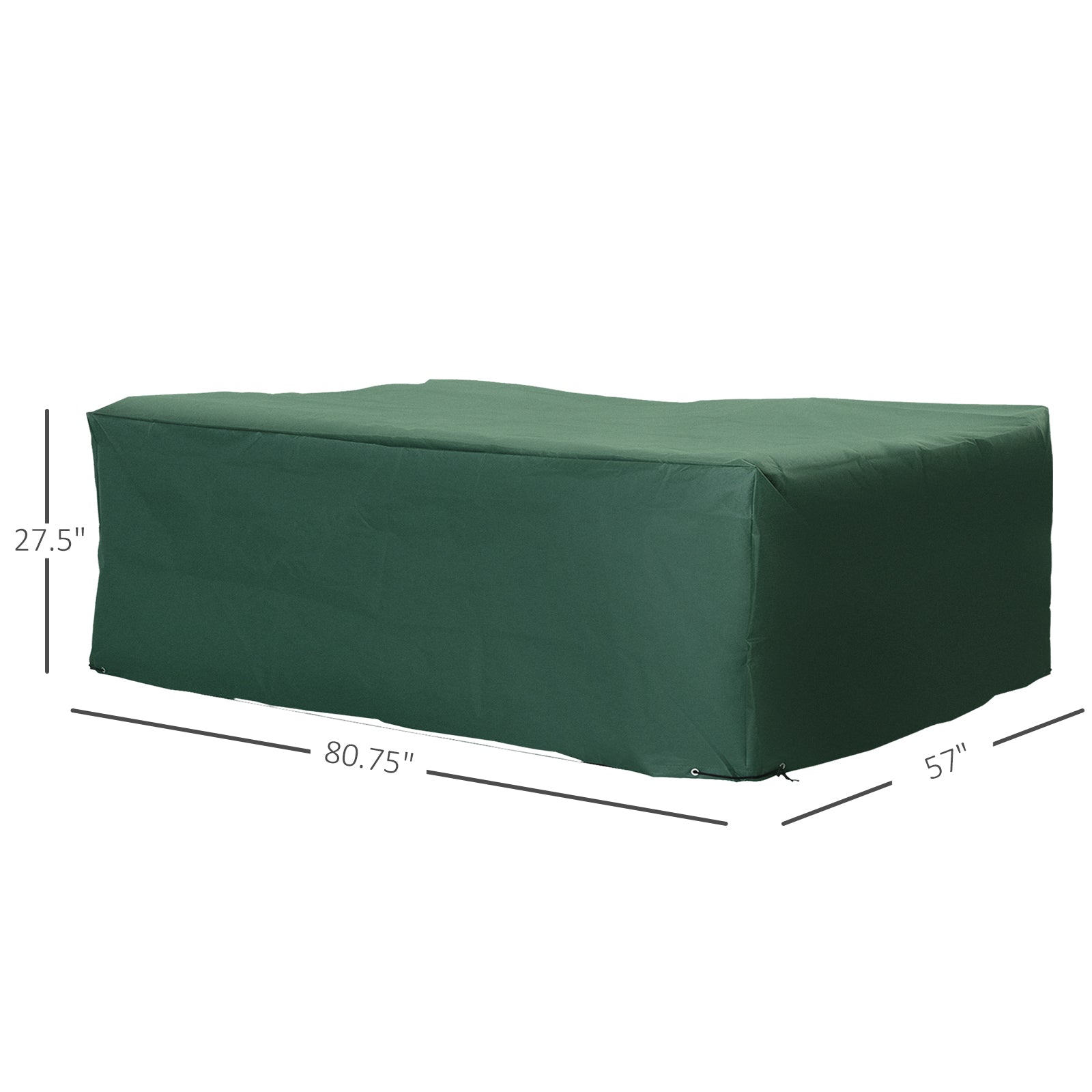 Outdoor Furniture Cover 81" x 57" Waterproof Garden Patio Rattan Wicker UV Rain Protector Oxford Dark Green