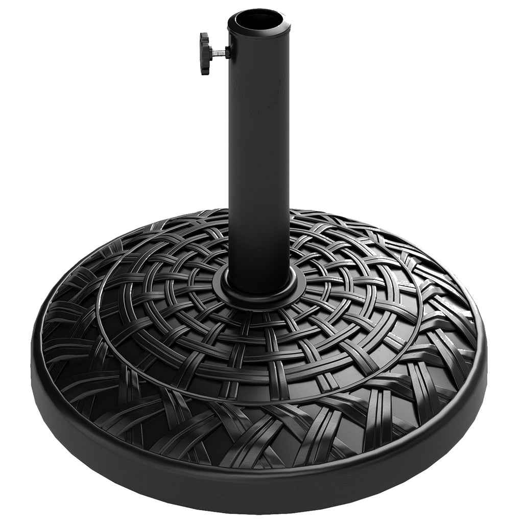 Patio Umbrella Base, 26 lbs Concrete Heavy Duty Umbrella Stand, Round Patio Umbrella Holder, Î¦18.7" x 12.6" H Black