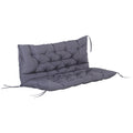 2 Seater Garden Bench Cushion, Soft Thick Outdoor Non-Slip 2 Seater Soft Pad With Backrest for Garden Patio, 52" x 43" x 4", Dark Grey