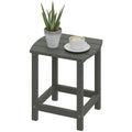Outdoor Side Table, Adirondack Patio End Table for Garden, Pool, Backyard, Lawn, Beach, Indoor and Outdoor, Grey