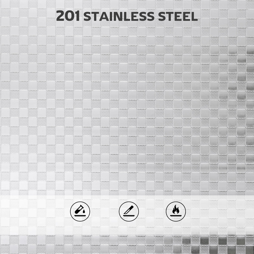 3 Tier Stainless Steel Rolling Cart with Adjustable Shelf, Utility Cart on Wheels with Handles for Kitchen, Silver