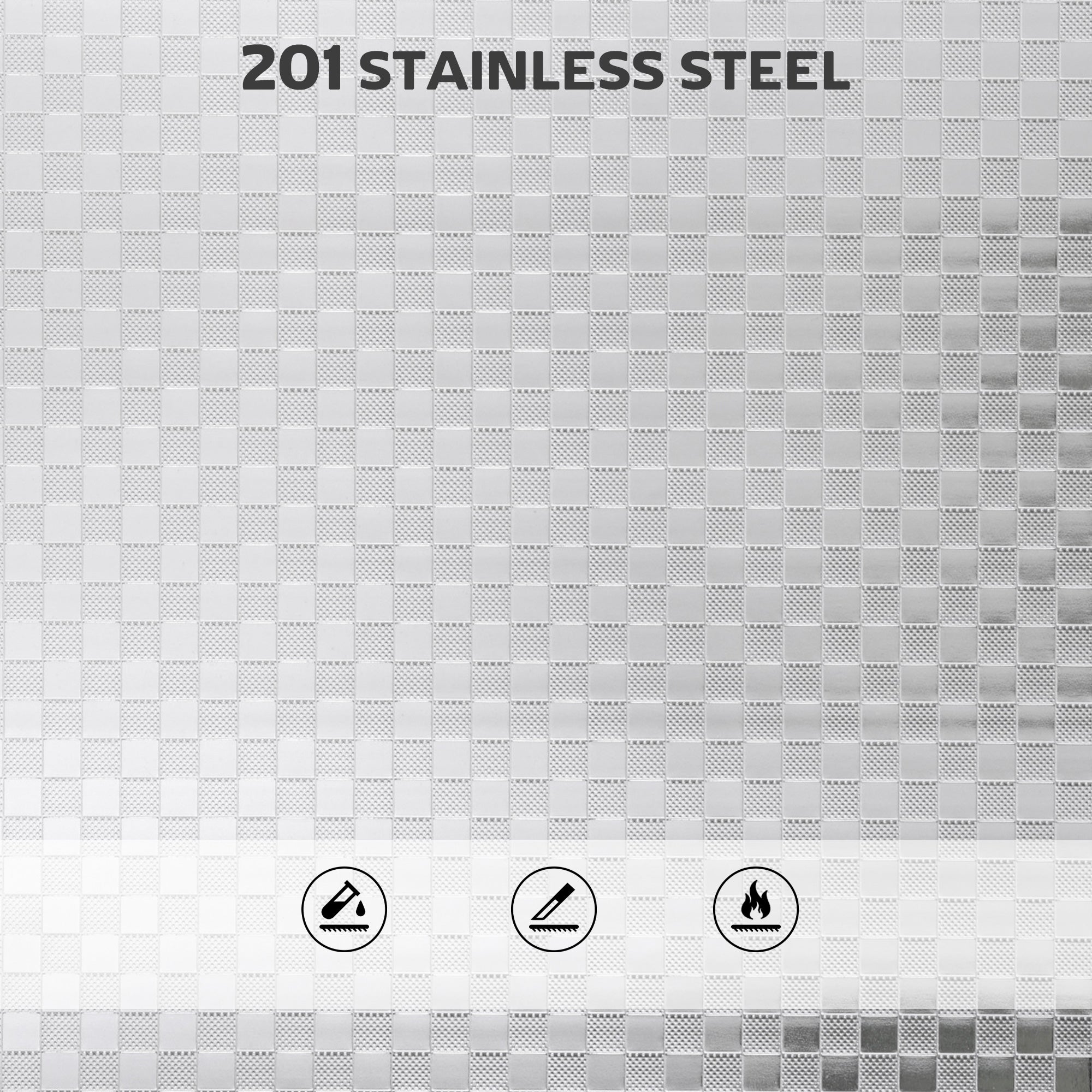 3 Tier Stainless Steel Rolling Cart with Adjustable Shelf, Utility Cart on Wheels with Handles for Kitchen, Silver