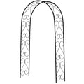 Steel Garden Arch, 7.5' Garden Arbor Trellis for Climbing Plants, Roses, Wedding Arch for Outdoor Bridal Party, Ceremony
