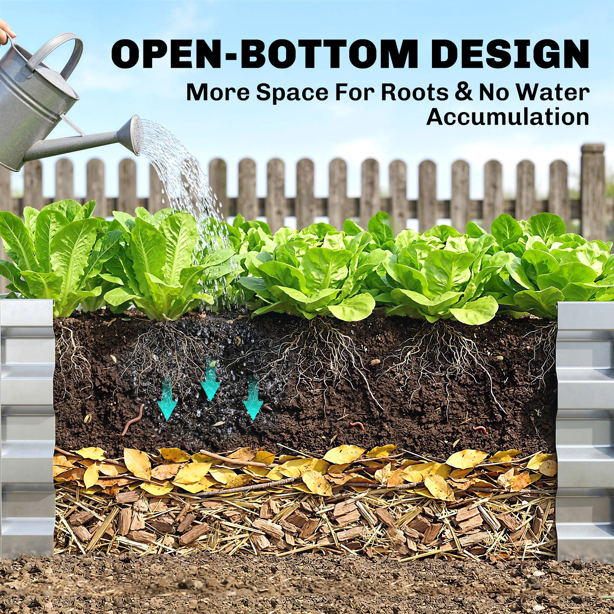 Galvanized Raised Garden Bed, Outdoor Planter Box for Vegetables, Flowers, Herbs, 4' x 2' x 1', Silver