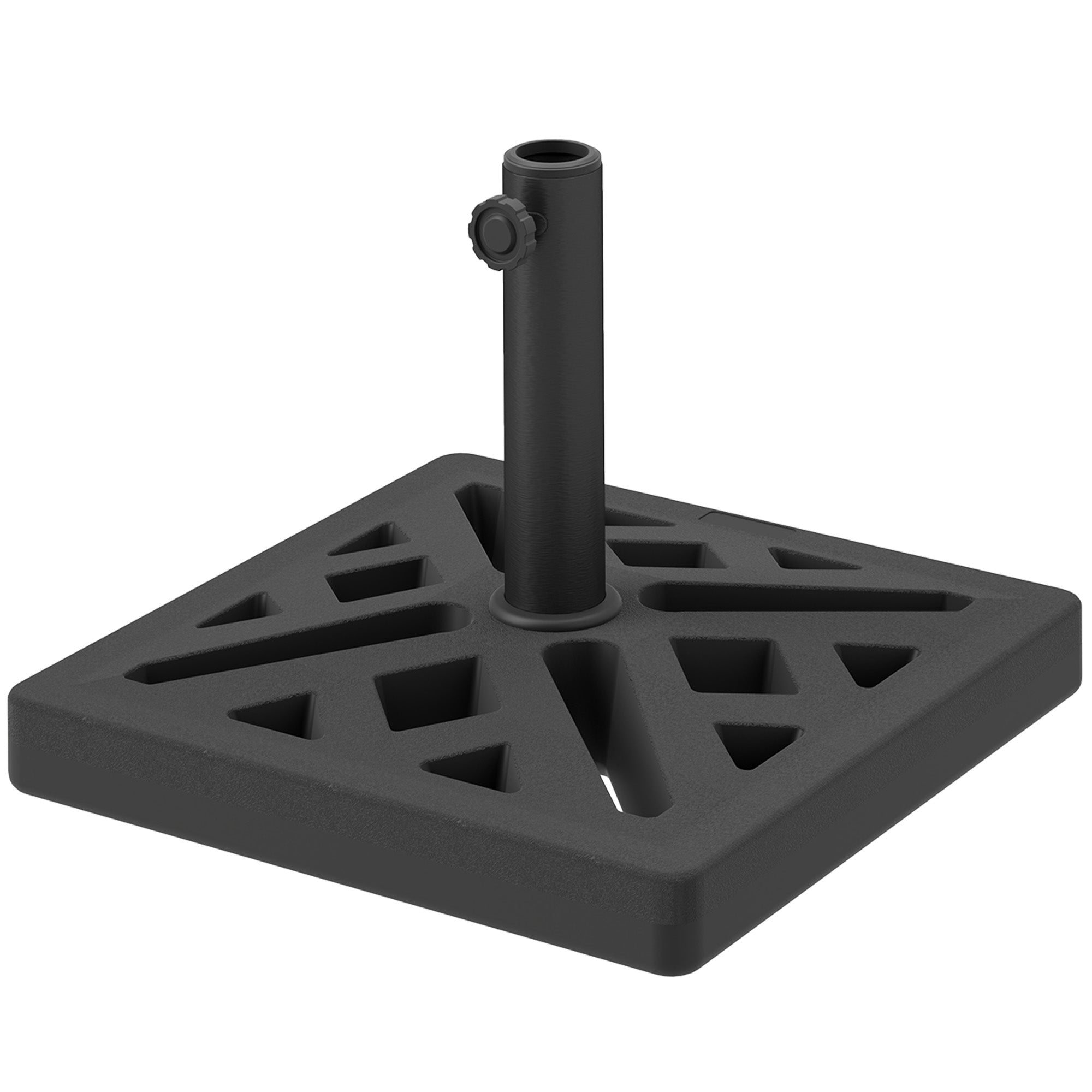 Umbrella Base, 33lbs HDPE Outdoor Umbrella Stand Parasol Stand with Cut-Out Design