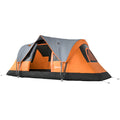 5 Person Family Tent, Outdoor Camping Tent with Lighting Hook, Carrying Bag for Camping, Hiking and Travelling, Orange