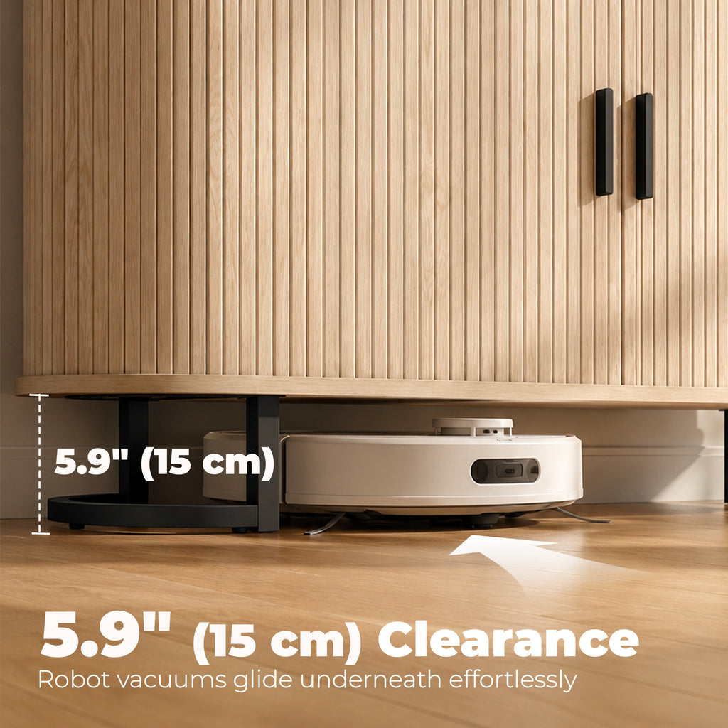 Fluted Sideboard Buffet Cabinet, 55" Modern Coffee Bar Cabinet with Sliding Doors and Adjustable Shelves, Natural