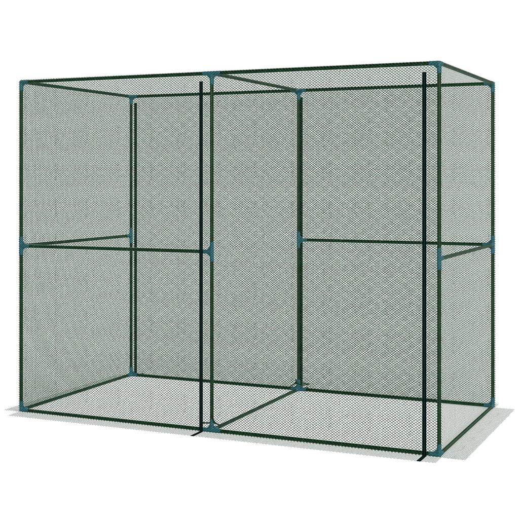8' x 4' Crop Cage, Plant Protection Tent with Zippered Doors for Vegetable Garden, Backyard, Green