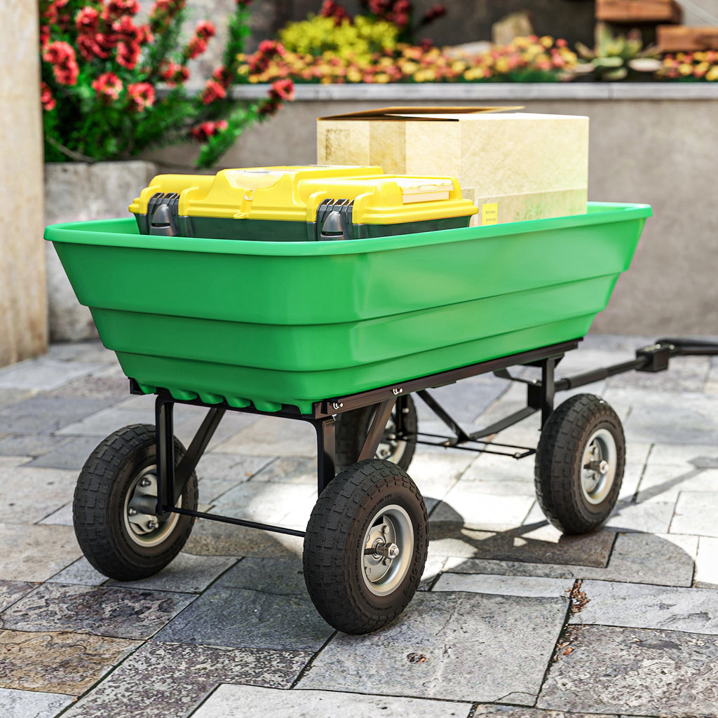 Set of 2 Pneumatic Wheels, 10" Wheelbarrow Wheels Replacement for Barn Carts, Hose Carts, Garden Carts, Black