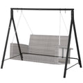 Metal Swing Stand Swing Frame, Hanging Chair Stand Only, 528 LBS Weight Capacity, for Backyard, Patio, Lawn, Black