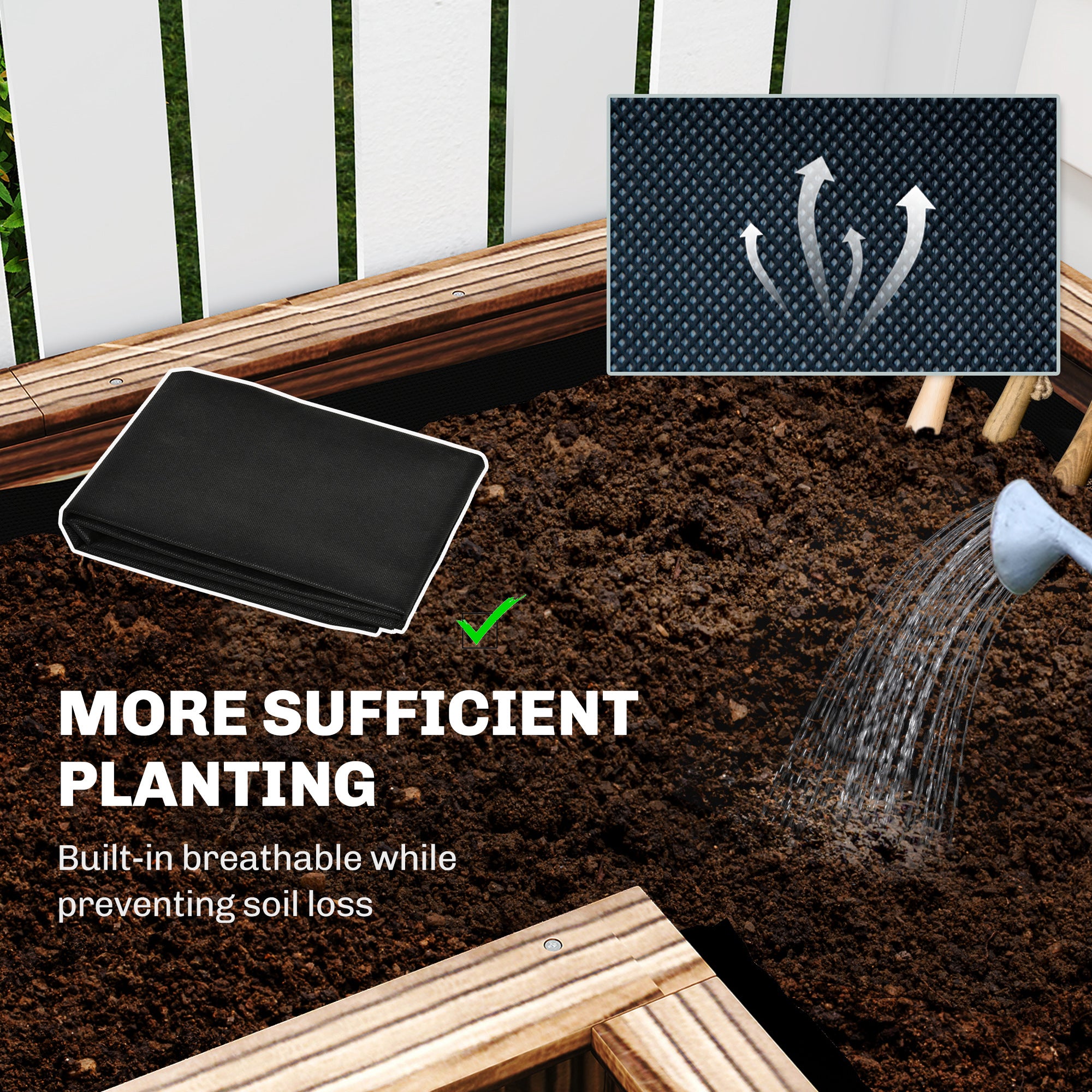 Raised Garden Bed, Wooden Elevated Planter Box Outdoor with Legs, for Vegetables, Flowers, Herbs, L-shaped, Carbonized