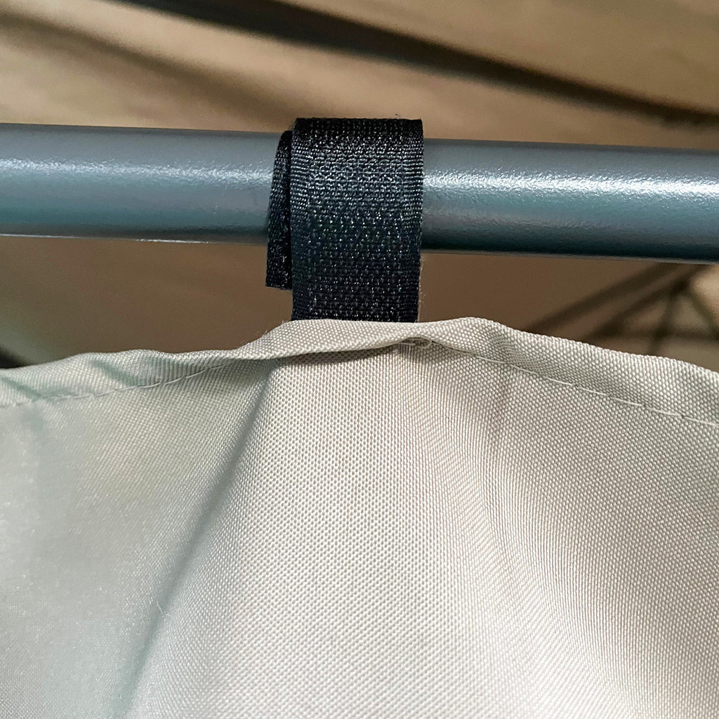 13'x 10' Soft-top Steel Patio Gazebo Canopy Party Tent with 6 Removable Curtains and Drainage Holes, Khaki