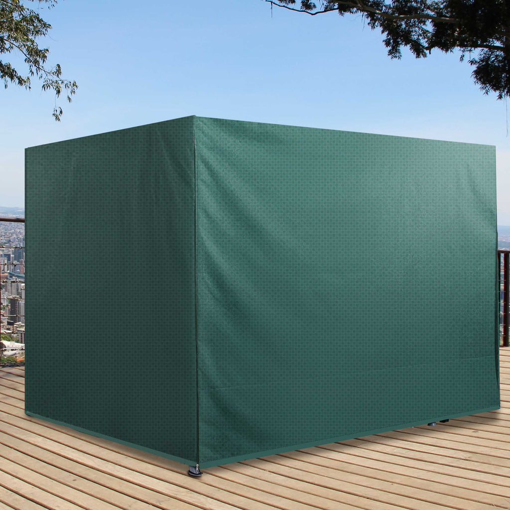 3-Seater Patio Swing Cover, Outdoor Garden Furniture Protection Hammock Glider Cover, Waterproof Dustproof Windproof, 85" x 61" x 59", Dark Green