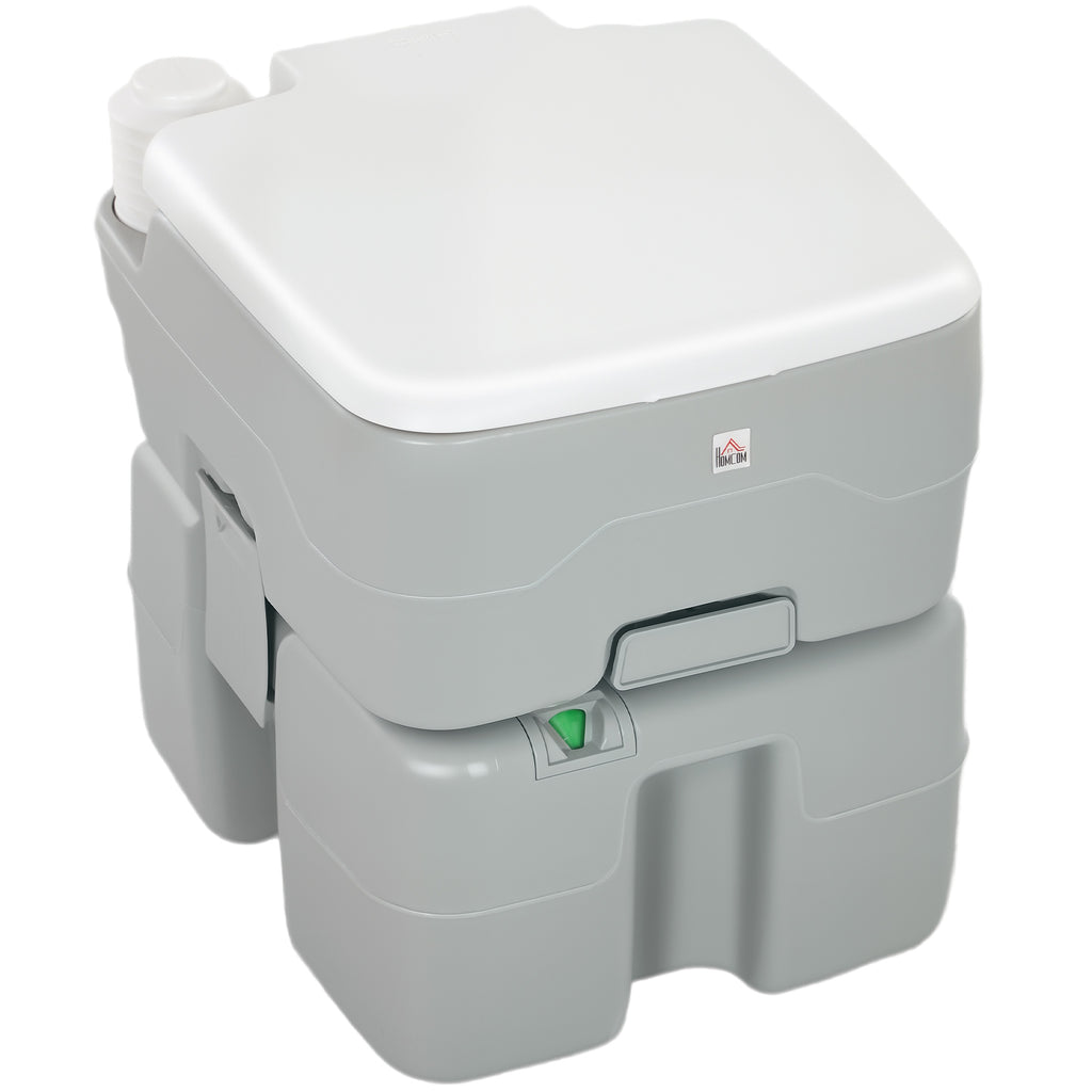 Outdoor Portable Travel Toilet Flushable Tank with Level Indicator  3 Way Pistol for Camping Boating Roadtripping 5.3 Gallon (20L)