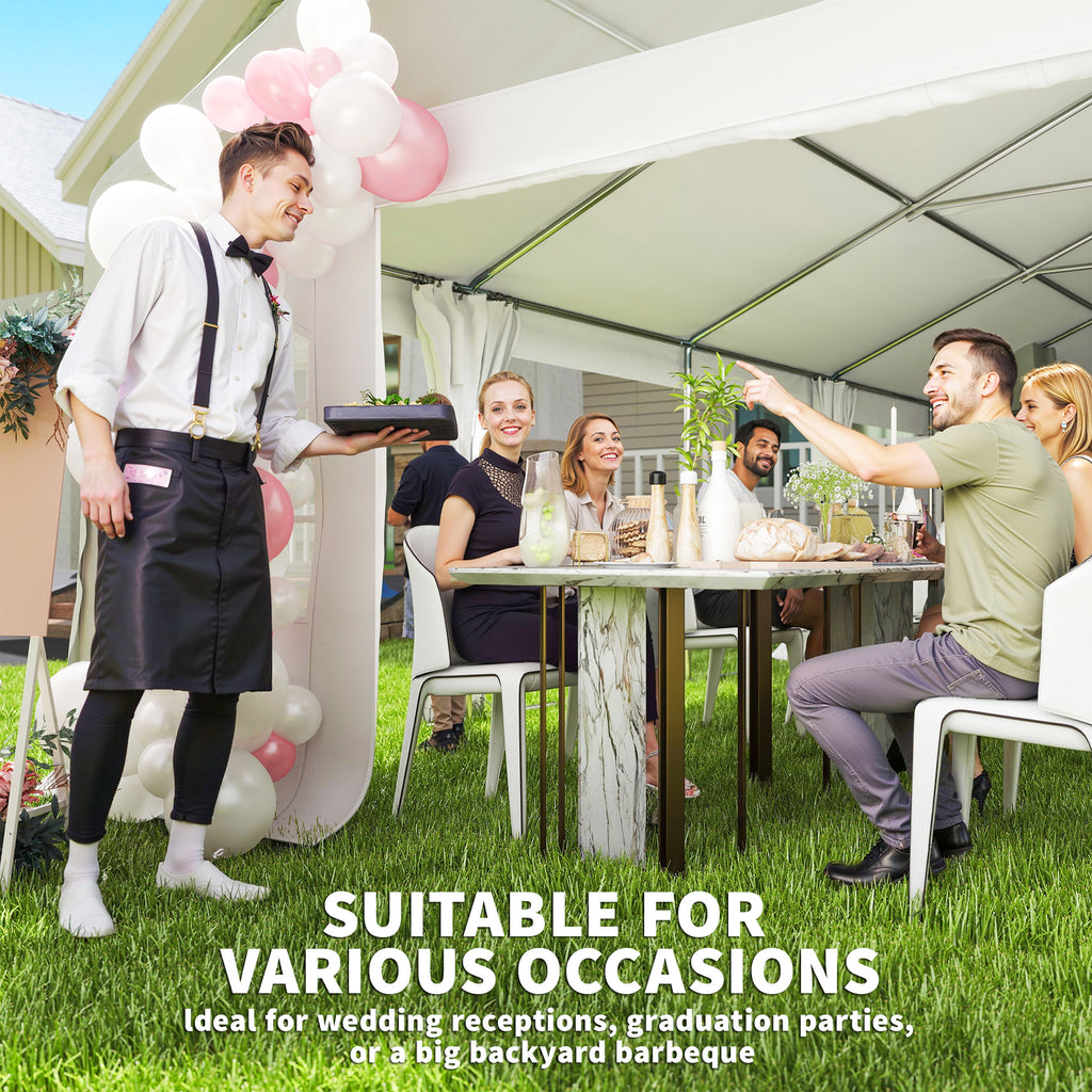 Heavy Duty Party Tent, 20' x 40' Large Sun Shade Canopy Tent for Parties, Wedding, Events, BBQ Grill, White