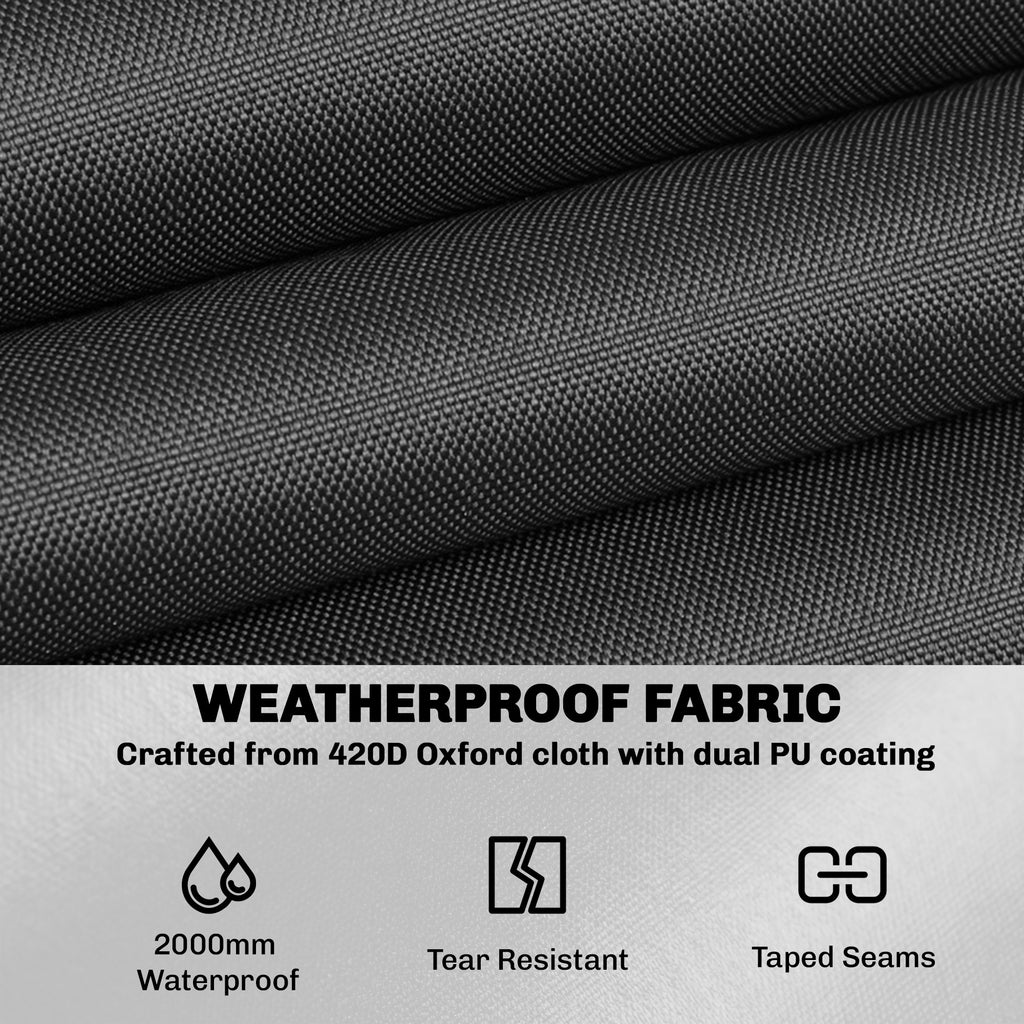 Heavy Duty Outdoor Patio Furniture Cover, Waterproof Round Table Cover for Weather Protection 84.3" Dia. x 27.6"H, Black