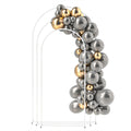 Wedding Arch, 7/6.5/6 ft Metal Balloon Arch Backdrop Stand Set of 3 for Birthday Party, Bridal Shower, White