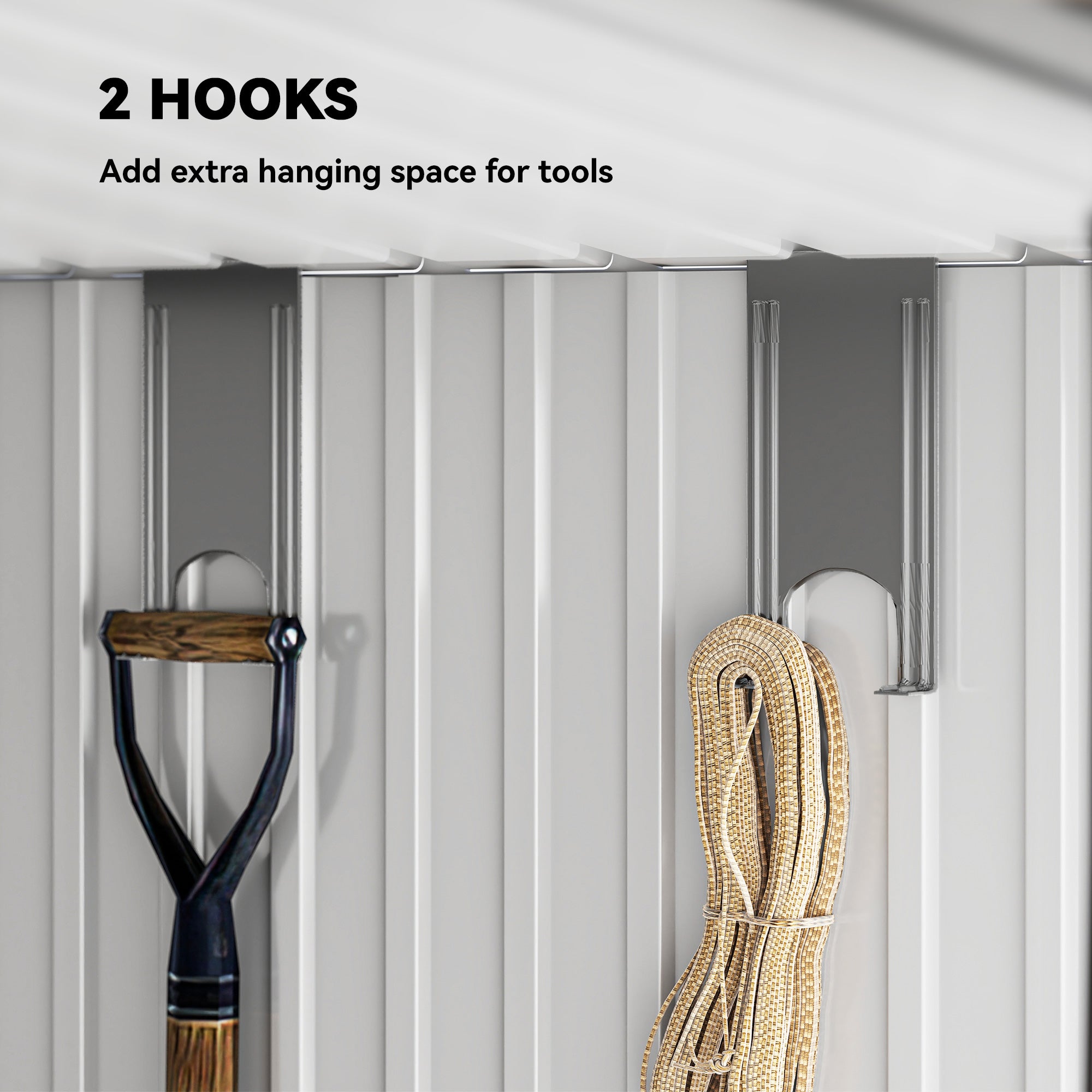 6.5x4FT Galvanised Metal Shed with Foundation Kit, Lockable Garden Tool Storage House with Sliding Doors, Vents, Grey